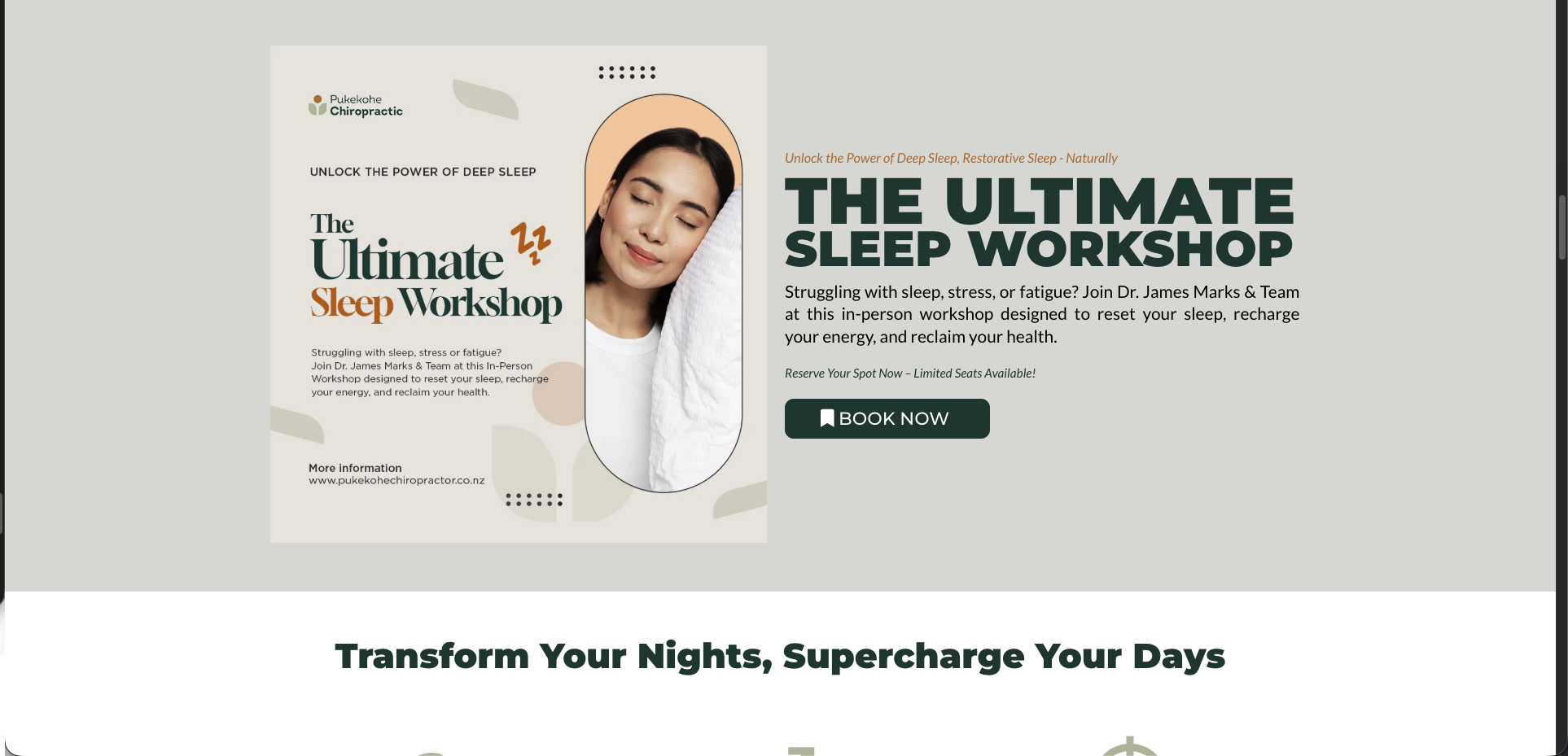 Ultimate Sleep Workshop funnel